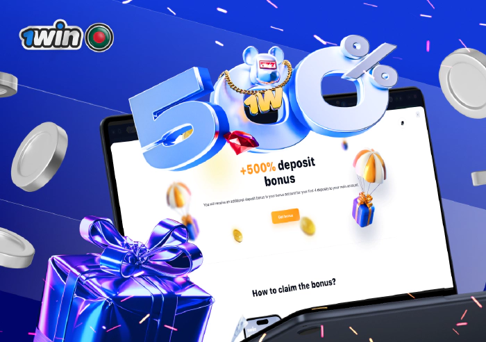 First deposit bonus 500% on 1win Bangladesh site